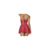 Ensemble lingerie Deux Pièces "Wet Look" Rouge 